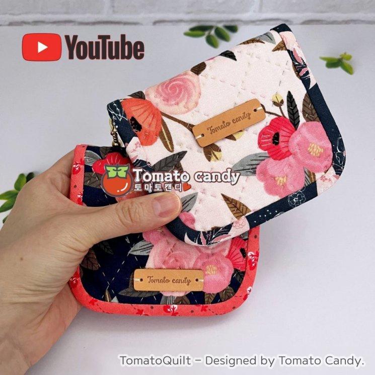 No.179 Fabric card zipper wallet. Hand Sewing Pattern Only, YouTube Tutorial, No Written Instructions, Instant Download PDF.