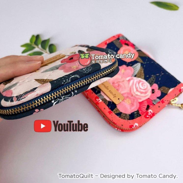 No.179 Fabric card zipper wallet. Hand Sewing Pattern Only, YouTube Tutorial, No Written Instructions, Instant Download PDF.