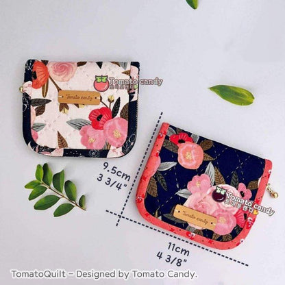 No.179 Fabric card zipper wallet. Hand Sewing Pattern Only, YouTube Tutorial, No Written Instructions, Instant Download PDF.