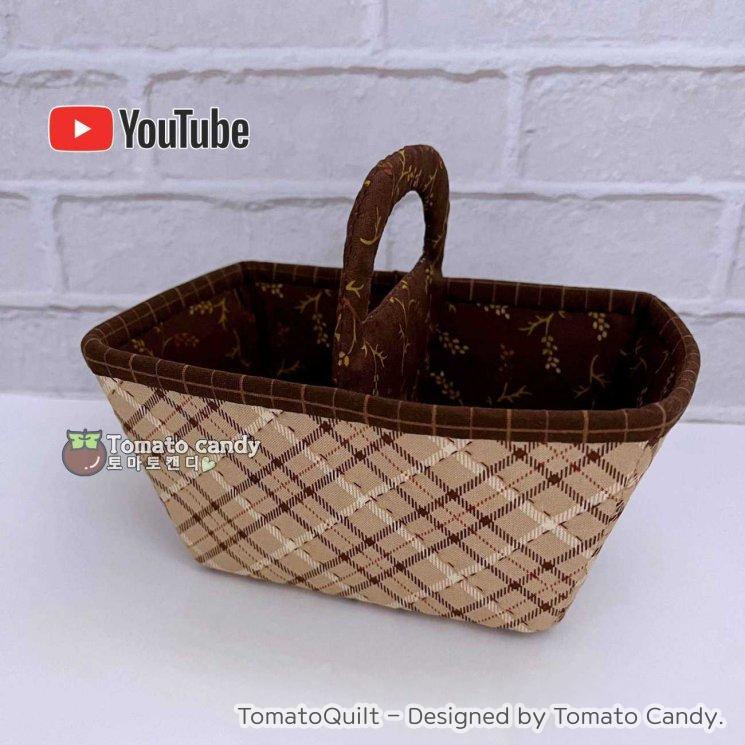 No.183 Mini sewing basket, Hand Sewing Pattern Only, YouTube Tutorial, No Written Instructions, Instant Download PDF.