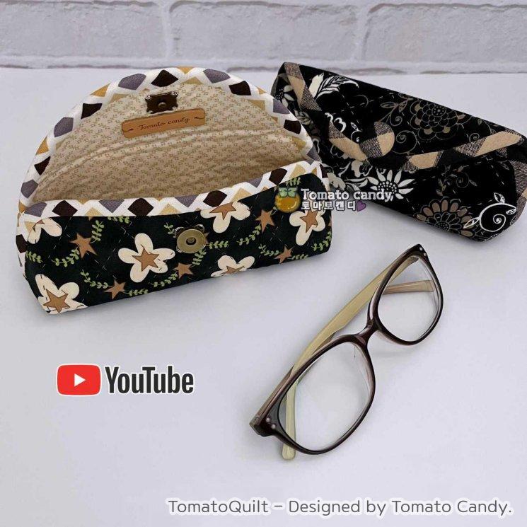 No.184 Glasses case/pouch. Hand Sewing Pattern Only, YouTube Tutorial, No Written Instructions, Instant Download PDF.