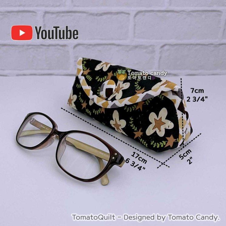 No.184 Glasses case/pouch. Hand Sewing Pattern Only, YouTube Tutorial, No Written Instructions, Instant Download PDF.