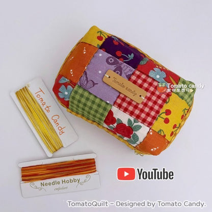 No.188 Small hand pouch. Hand Sewing Pattern Only, YouTube Tutorial, No Written Instructions, Instant Download PDF.