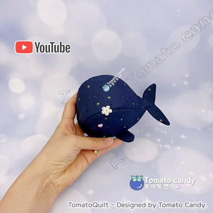 No.190 Whale coin purse. Hand Sewing Pattern Only, YouTube Tutorial, No Written Instructions, Instant Download PDF.