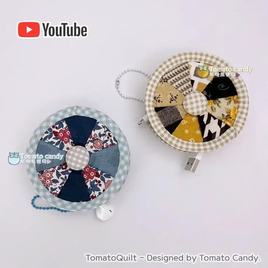 No.193 Earphone / Charging cable holder. Hand Sewing Pattern Only, YouTube Tutorial, No Written Instructions, Instant Download PDF.