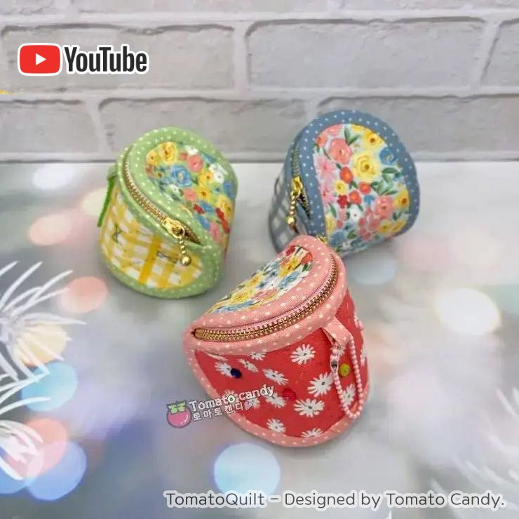 No.194 Two-Piece Coin Purse & Pouch. Hand Sewing Pattern Only, YouTube Tutorial, No Written Instructions, Instant Download PDF.