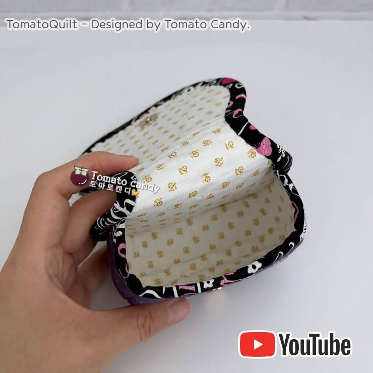 No.196 Omelette Mini String Pouch. Hand Sewing Pattern Only, YouTube Tutorial, No Written Instructions, Instant Download PDF.