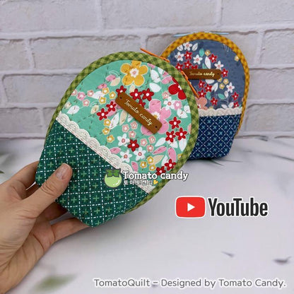 No.203 Two Pocket Standing Pouch. Hand Sewing Pattern Only, YouTube Tutorial, No Written Instructions, Instant Download PDF.