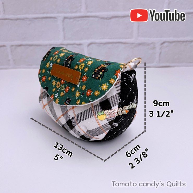 No.217 Plump & Cute Hand Mini Pouch. Hand Sewing Pattern Only, YouTube Tutorial, No Written Instructions, Instant Download PDF.