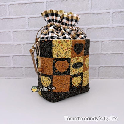 No.222 Heart Applique Tote Bag & Inset Bucket Bag, Hand Sewing Pattern Only, YouTube Tutorial, No Written Instructions.