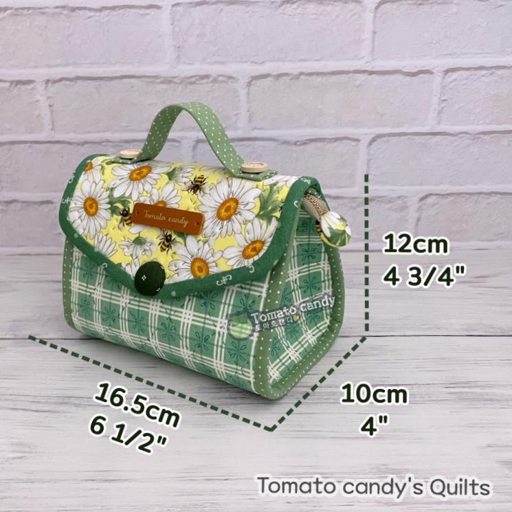 No.225 Cute handbag-shaped pouch. Hand Sewing Pattern Only, YouTube Tutorial, No Written Instructions, Instant Download PDF.