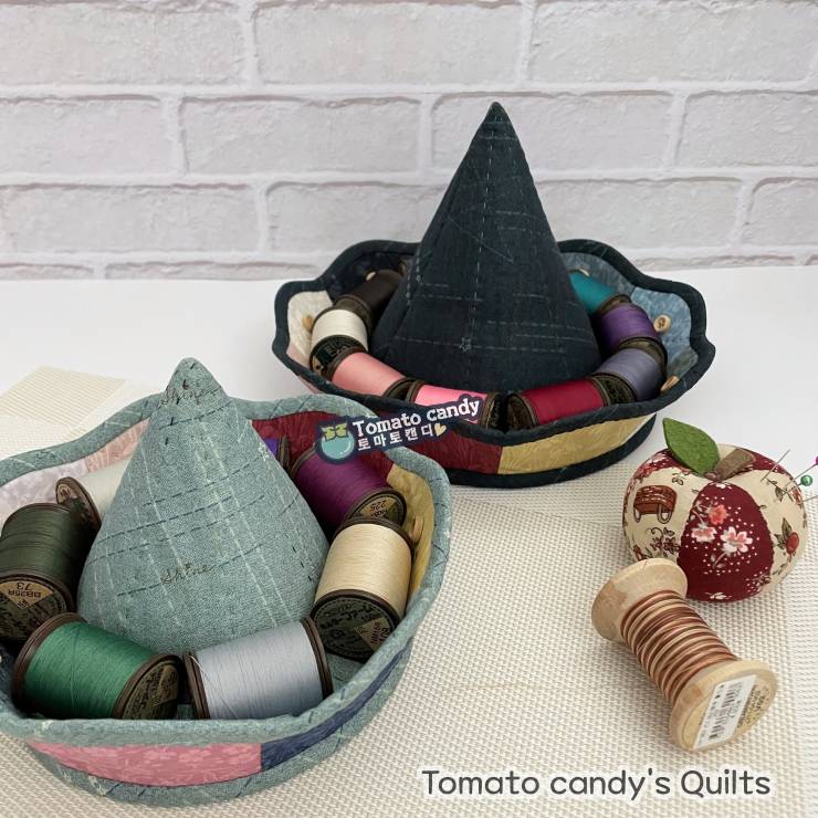 No.236 Cone-Shaped Two-Tier Tray Basket Pattern. Hand Sewing Pattern Only, YouTube Tutorial, No Written Instructions.