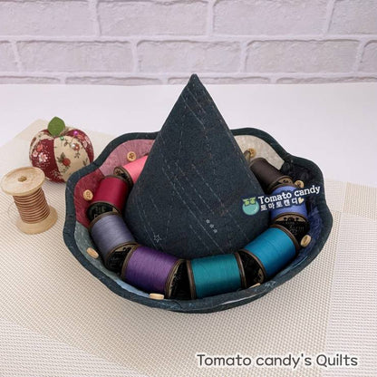 No.236 Cone-Shaped Two-Tier Tray Basket Pattern. Hand Sewing Pattern Only, YouTube Tutorial, No Written Instructions.