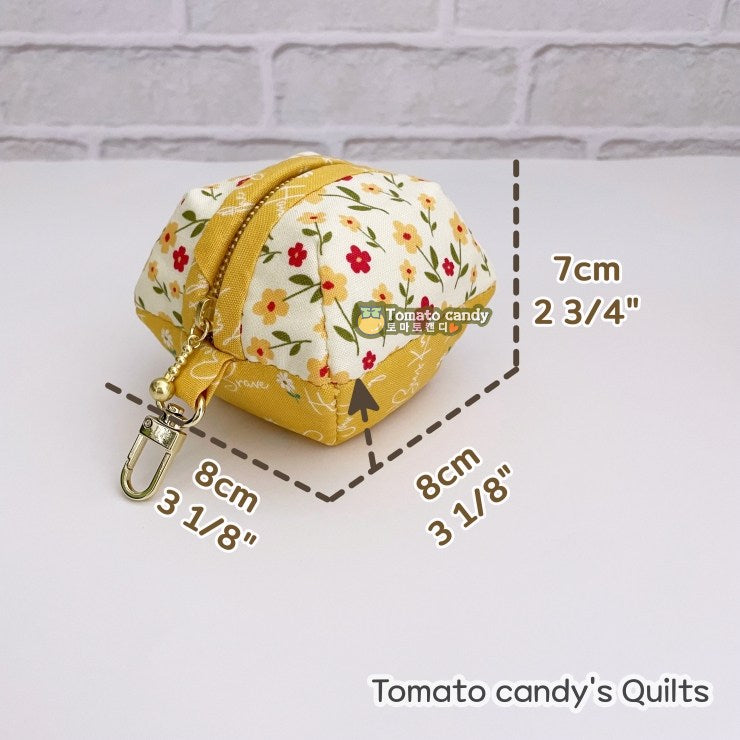 No.240 Puffy coin purse. Instant Download PDF pattern. Hand Sewing. Pattern Only, No Written Instructions, , YouTube Tutorial.