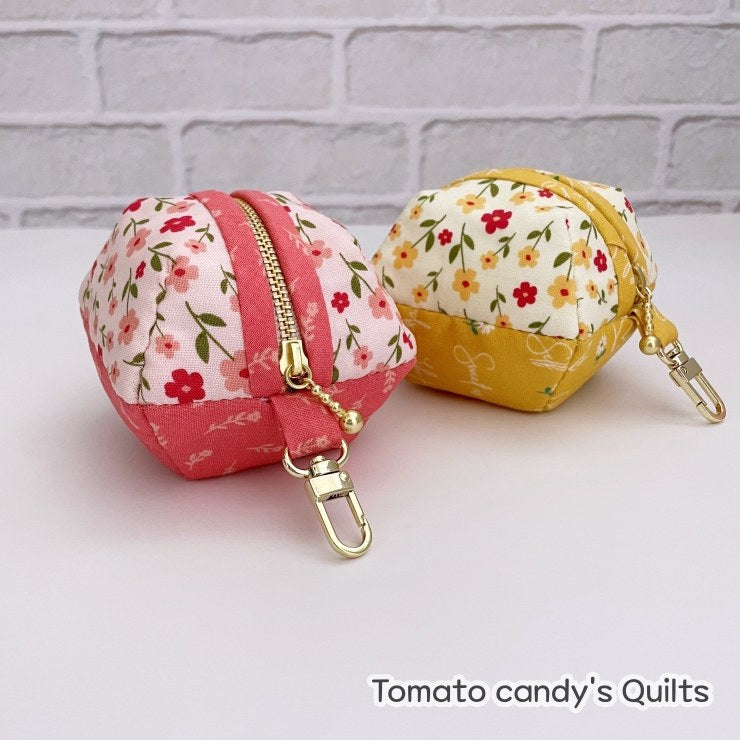 No.240 Puffy coin purse. Instant Download PDF pattern. Hand Sewing. Pattern Only, No Written Instructions, , YouTube Tutorial.