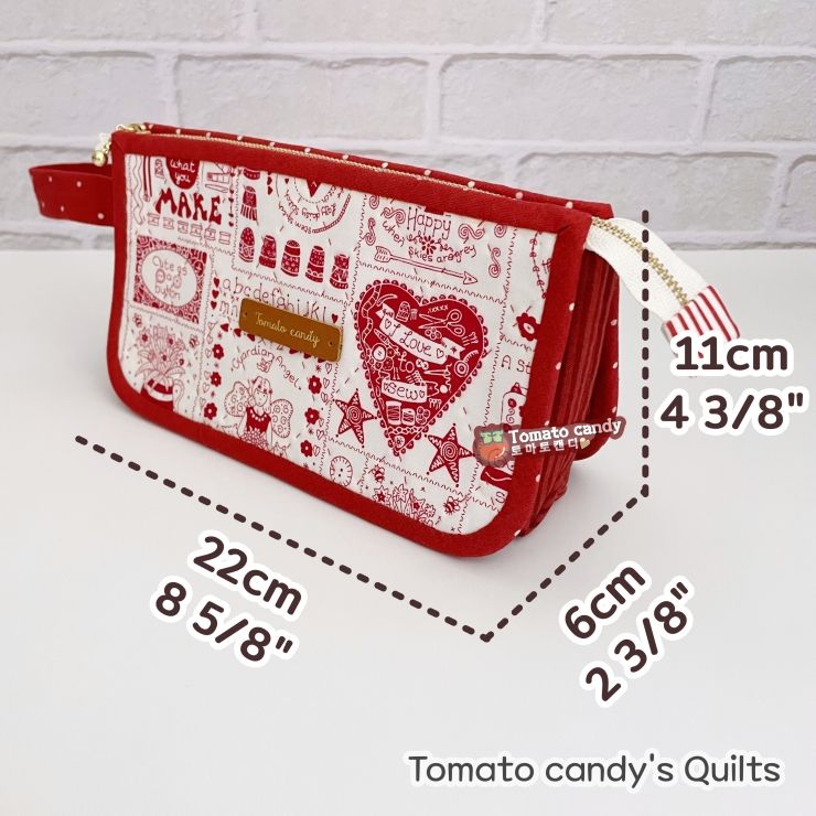 No.242 Pattern for a Pouch with 3 Pockets and a Card Wallet. No Written Instructions. ,Instant Download PDF pattern, Hand stitch