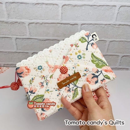 No.248 Love Letter Pouch. Cute pom-pom zipper pull. Hand Sewing Pattern Only, YouTube Tutorial, No Written Instructions, Instant Download.