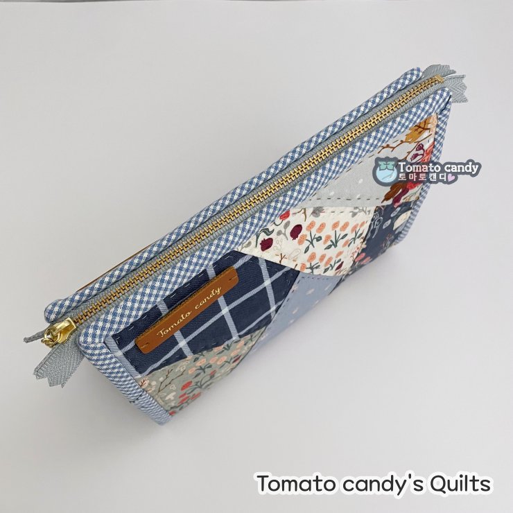 No.251 Crazy Patchwork Square Pouch, Hand Sewing Pattern Only, Video Tutorial, No Written Instructions, Instant Download.