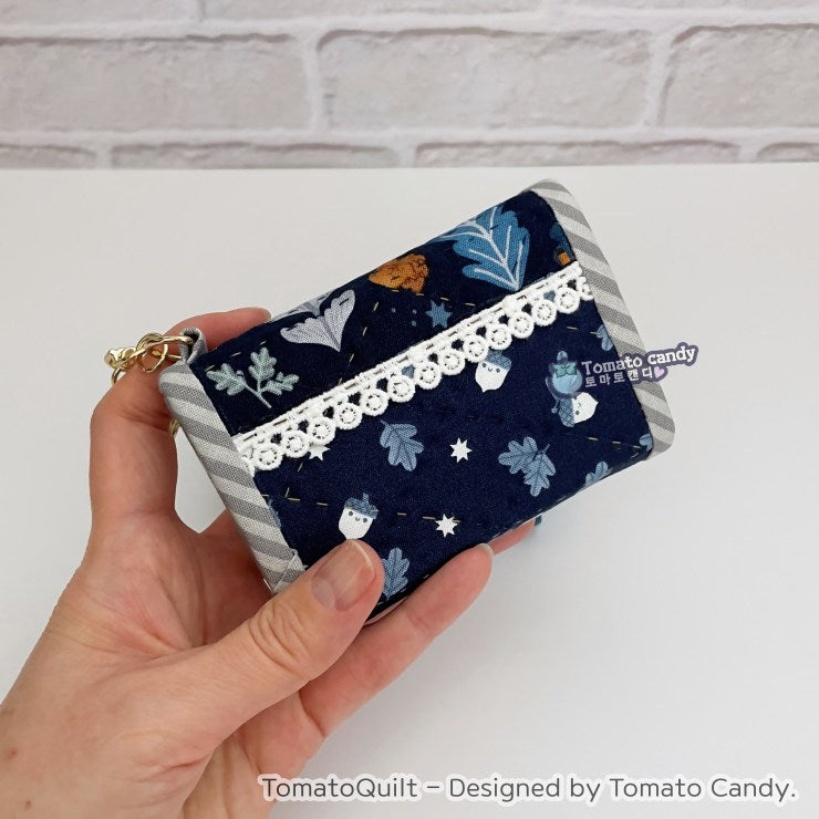 No.256 Simple two-pocket card wallet. Easy crafting, Hand Sewing Pattern Only, YouTube Tutorial, No Written Instructions. PDF