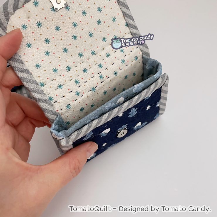 No.256 Simple two-pocket card wallet. Easy crafting, Hand Sewing Pattern Only, YouTube Tutorial, No Written Instructions. PDF