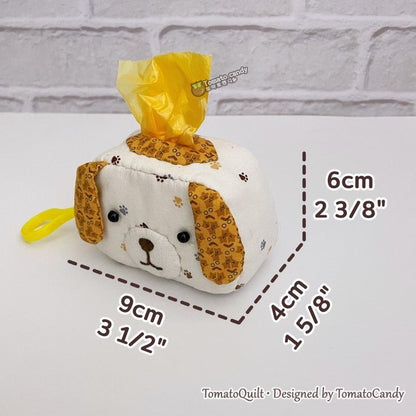 No.261 Dog poop bags pouch pattern. Dog Walking Must-Have, Hand Sewing Pattern Only, No Written Instructions, YouTube Tutorial, PDF