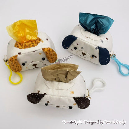 No.261 Dog poop bags pouch pattern. Dog Walking Must-Have, Hand Sewing Pattern Only, No Written Instructions, YouTube Tutorial, PDF