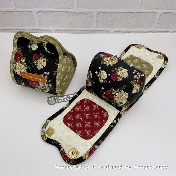 No.273 Foldable Pincushion & Needle Holder Mat, PDF Pattern Only, Hand Sewing, No Written Instructions, YouTube Tutorial