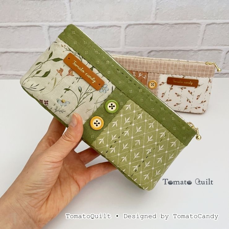 No.276 Rounded Corner Zipper Pouch, PDF Pattern Only, Hand Sewing, No Written Instructions, YouTube Tutorial