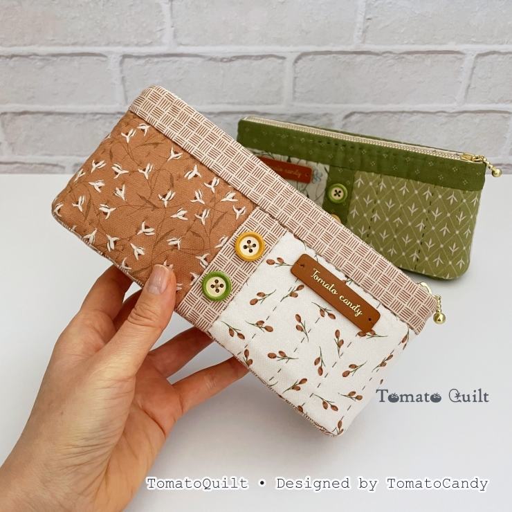 No.276 Rounded Corner Zipper Pouch, PDF Pattern Only, Hand Sewing, No Written Instructions, YouTube Tutorial