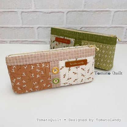 No.276 Rounded Corner Zipper Pouch, PDF Pattern Only, Hand Sewing, No Written Instructions, YouTube Tutorial