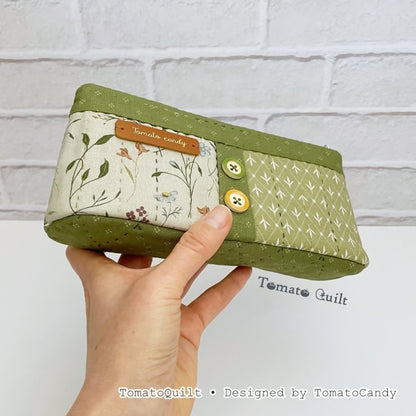 No.276 Rounded Corner Zipper Pouch, PDF Pattern Only, Hand Sewing, No Written Instructions, YouTube Tutorial