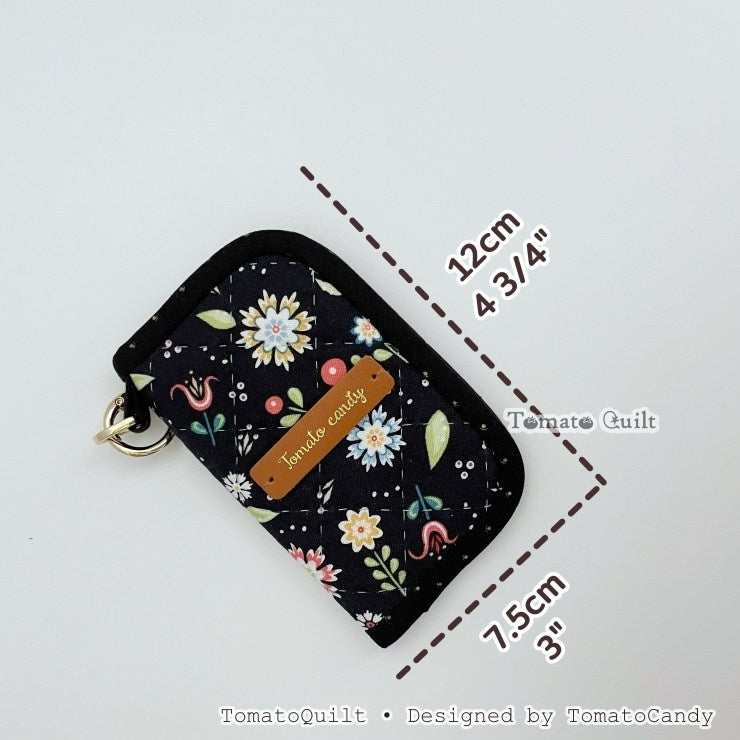 No.278 Simple Patchwork Card Wallet, PDF Pattern Only, Hand Sewing, No Written Instructions, YouTube Tutorial