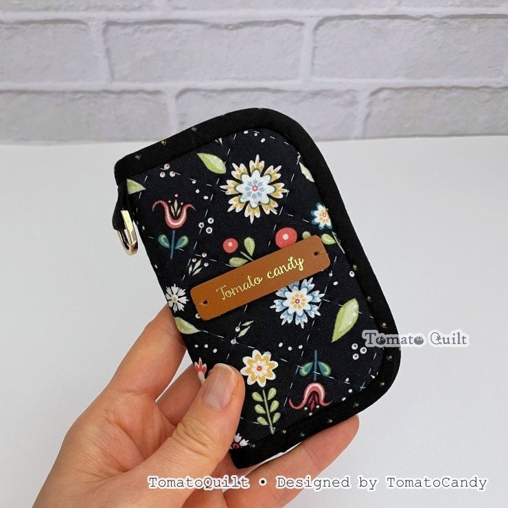 No.278 Simple Patchwork Card Wallet, PDF Pattern Only, Hand Sewing, No Written Instructions, YouTube Tutorial