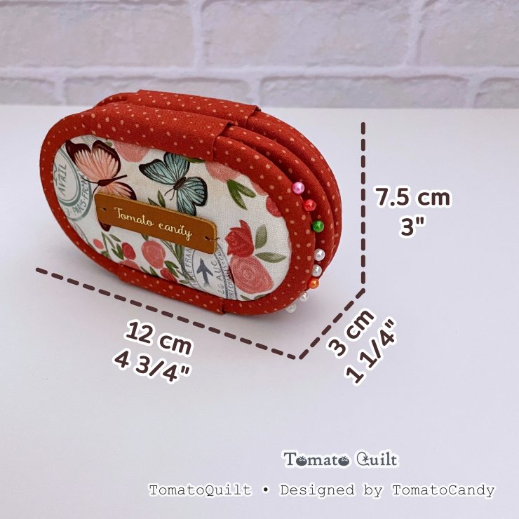 No.283 Quilted Needle & Pin Case, Portable Organizer, PDF Pattern Only, Hand Sewing, No Written Instructions, YouTube Tutorial