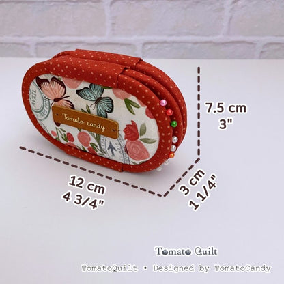 No.283 Quilted Needle & Pin Case, Portable Organizer, PDF Pattern Only, Hand Sewing, No Written Instructions, YouTube Tutorial