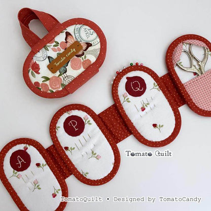 No.283 Quilted Needle & Pin Case, Portable Organizer, PDF Pattern Only, Hand Sewing, No Written Instructions, YouTube Tutorial