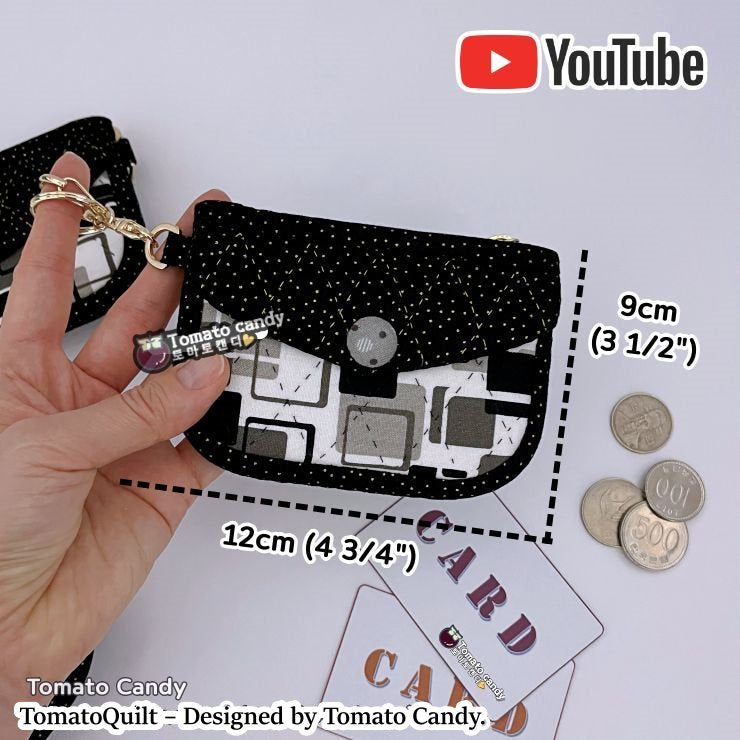 No.097 Tree pocket Card wallet & coin purse, Hand Sewing Pattern Only, YouTube Tutorial, No Written Instructions, Instant Download PDF.