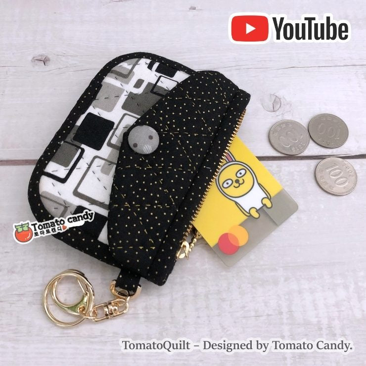 No.097 Tree pocket Card wallet & coin purse, Hand Sewing Pattern Only, YouTube Tutorial, No Written Instructions, Instant Download PDF.