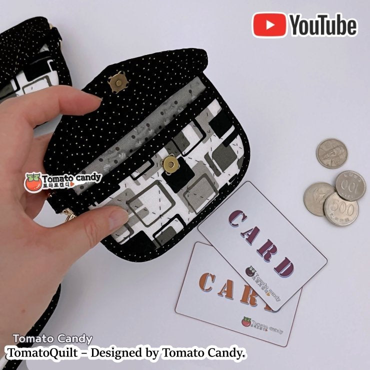 No.097 Tree pocket Card wallet & coin purse, Hand Sewing Pattern Only, YouTube Tutorial, No Written Instructions, Instant Download PDF.