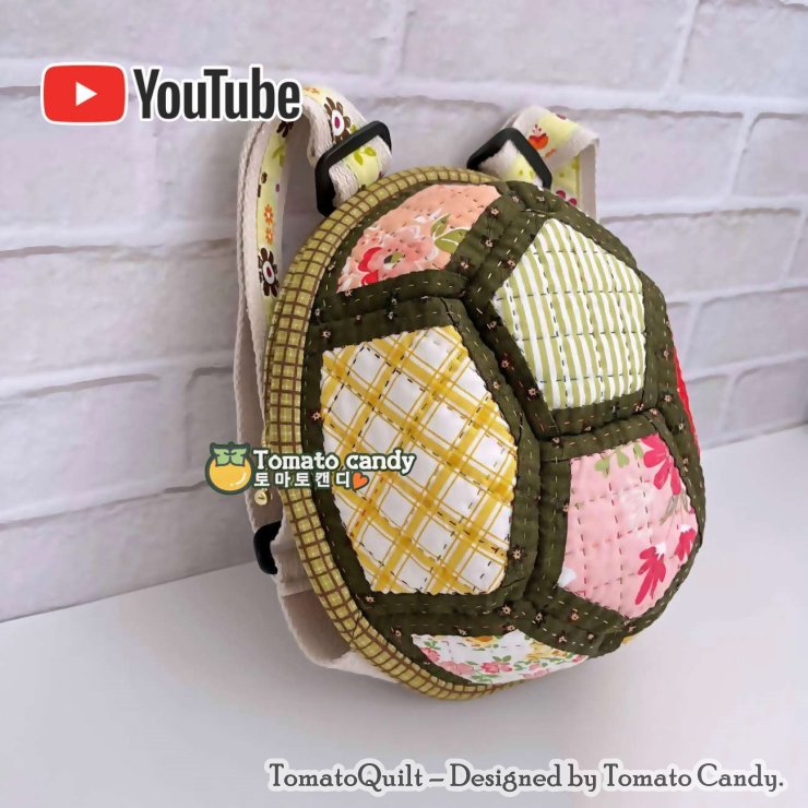 No.059 Baby turtle backpack patterns, Hand Sewing Pattern Only, YouTube Tutorial, No Written Instructions, Instant Download PDF.