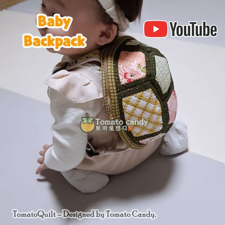 No.059 Baby turtle backpack patterns, Hand Sewing Pattern Only, YouTube Tutorial, No Written Instructions, Instant Download PDF.