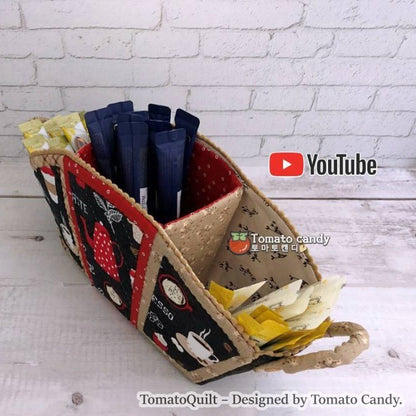 No.094 Versatile case basket(Box). Hand Sewing Pattern Only, YouTube Tutorial, No Written Instructions, Instant Download PDF.