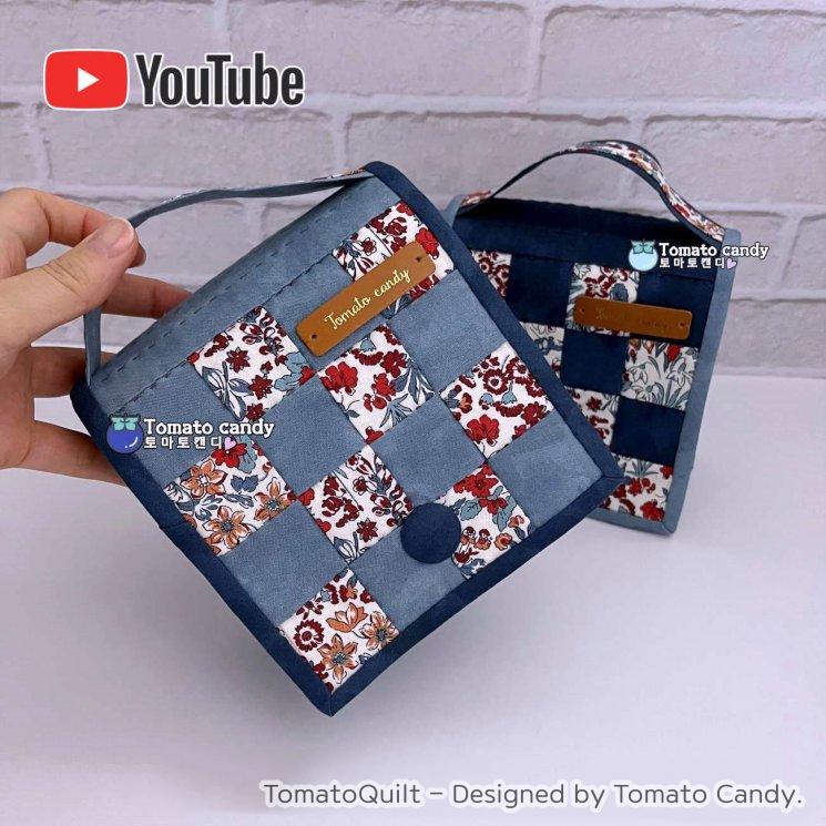 No.181 Patchwork stand pouch. Hand Sewing Pattern Only, YouTube Tutorial, No Written Instructions, Instant Download PDF