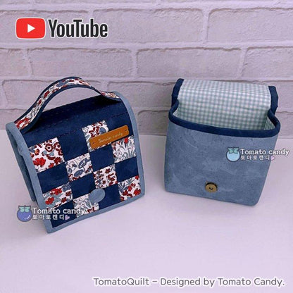 No.181 Patchwork stand pouch. Hand Sewing Pattern Only, YouTube Tutorial, No Written Instructions, Instant Download PDF