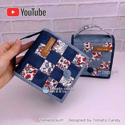 No.181 Patchwork stand pouch. Hand Sewing Pattern Only, YouTube Tutorial, No Written Instructions, Instant Download PDF