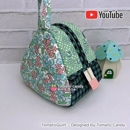 No.201 Triangular pouch. Hand Sewing Pattern Only, YouTube Tutorial, No Written Instructions, Instant Download PDF.