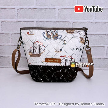 No.210 Cute Small body cross bag. Hand Sewing Pattern Only, YouTube Tutorial, No Written Instructions, Instant Download PDF.