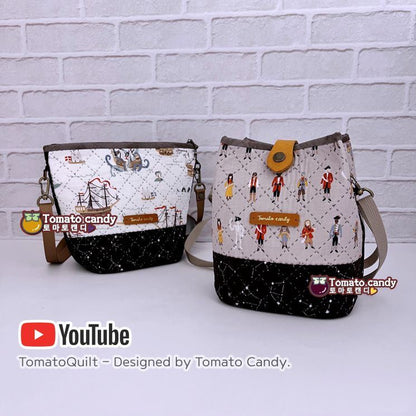 No.210 Cute Small body cross bag. Hand Sewing Pattern Only, YouTube Tutorial, No Written Instructions, Instant Download PDF.