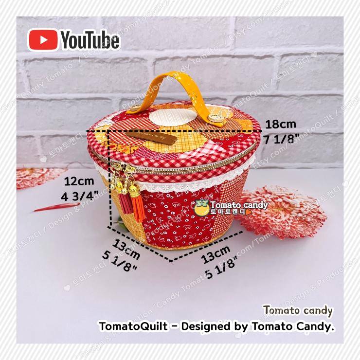 No.211 Dresden Zipper Basket. Hand Sewing Pattern Only, YouTube Tutorial, No Written Instructions, Instant Download PDF. Applique ideas.