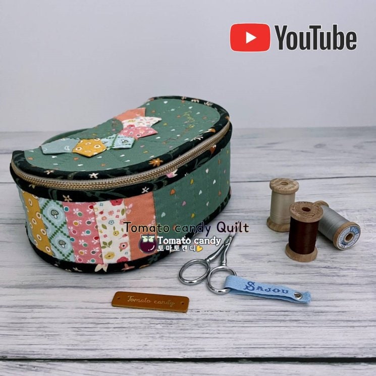 No.160 Sewing pouch. Hand Sewing Pattern Only, YouTube Tutorial, No Written Instructions, Instant Download PDF. Dresden